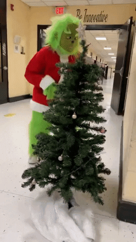 Grinch robando la navidad por un enlace fallido
