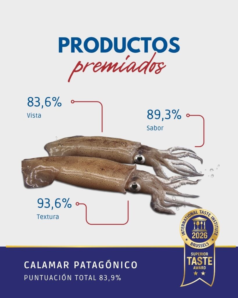 Calamar patagónico de marfrio premiado con superior taste award 2026